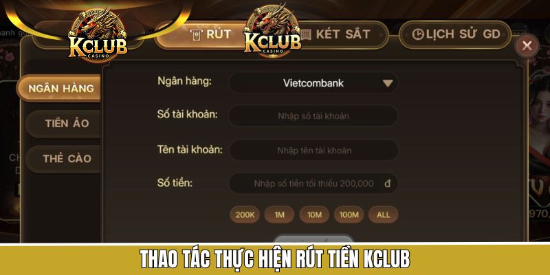 Chỉ dẫn rút tiền tại trang game theo từng phương thức