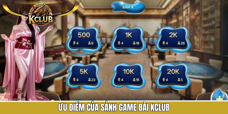 Một số ưu điểm nổi bật tại game bài KClub